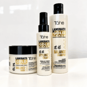 Kit di mantenimento Laminate Gold Tahe - Shampoo, maschera e crema styling