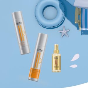 Kit Solare Kadus Shampoo, Leave-In Conditioning Lotion e Velvet Oil + omaggio borsa mare o pochette